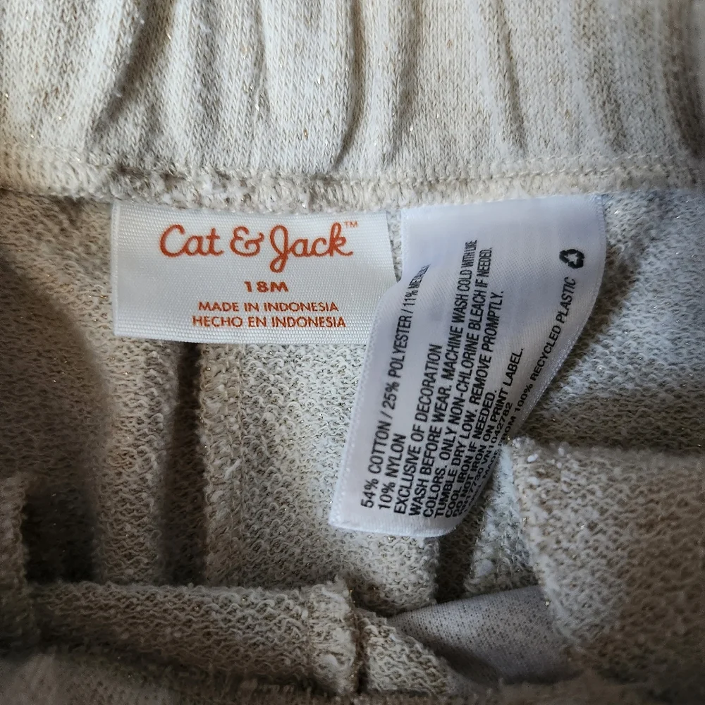 Cat & Jack 18 Months Star Joggers Baby Girl Sweatpants